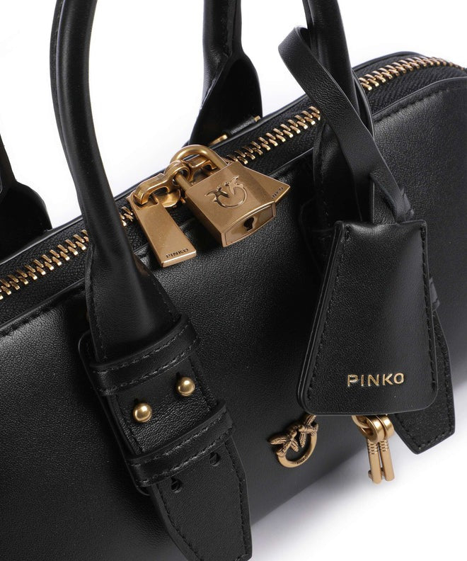 Pinko Bowling Escape 105334 A0QO Borsa Nero Oro Pelle