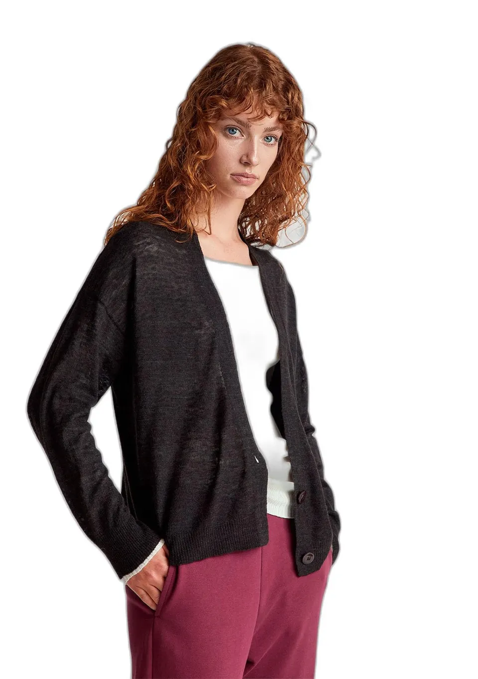 Benetton 109pd6056 Cardigan Donna Alpaca Beige