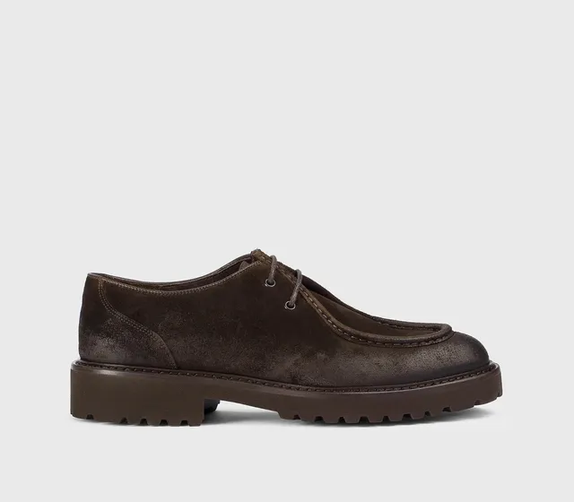 Doucal's DU2737PHILUF205 Derby Uomo Terre Scamosciato