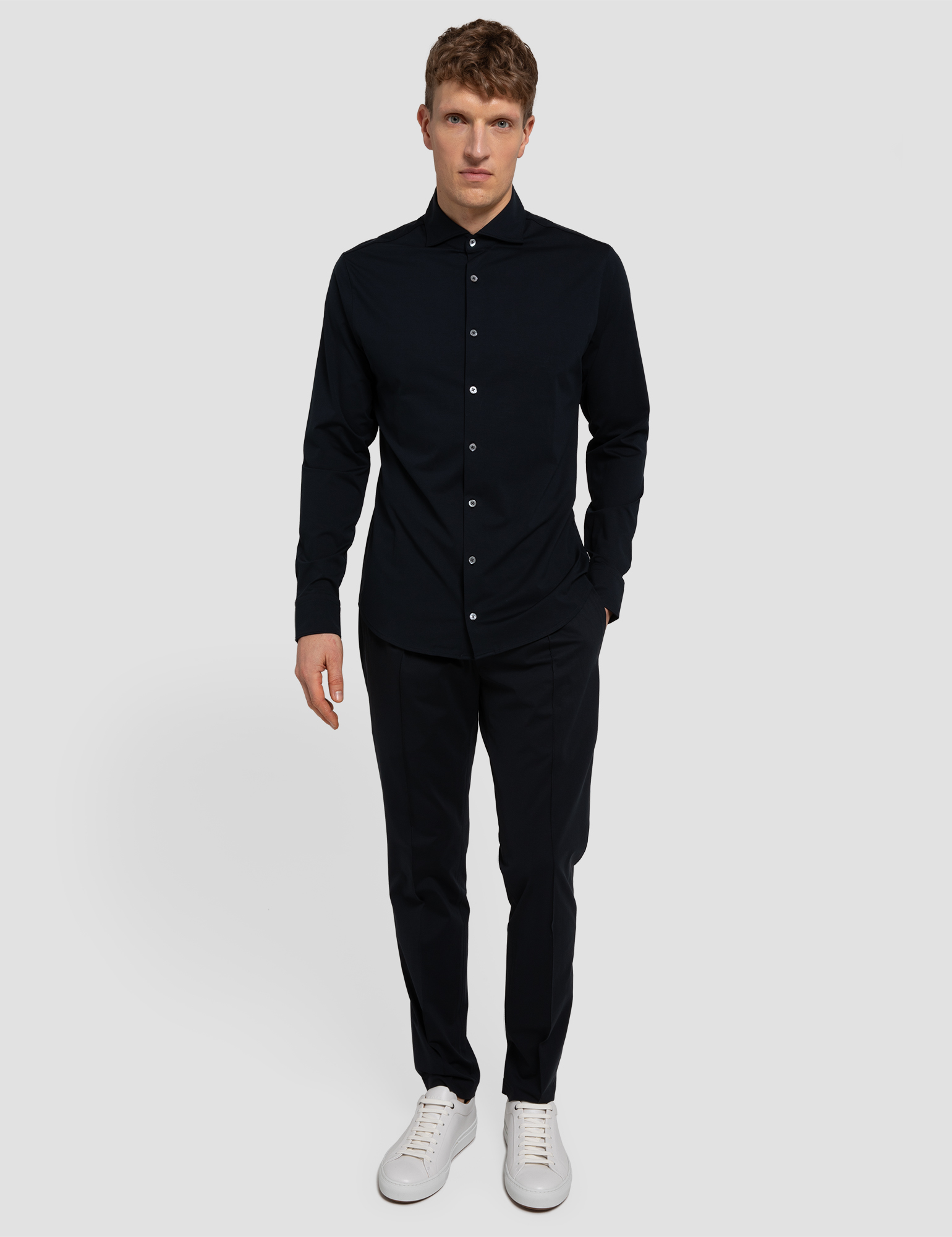 Stefan Brandt Otis M Hai La Super 100E camicia regular cotone