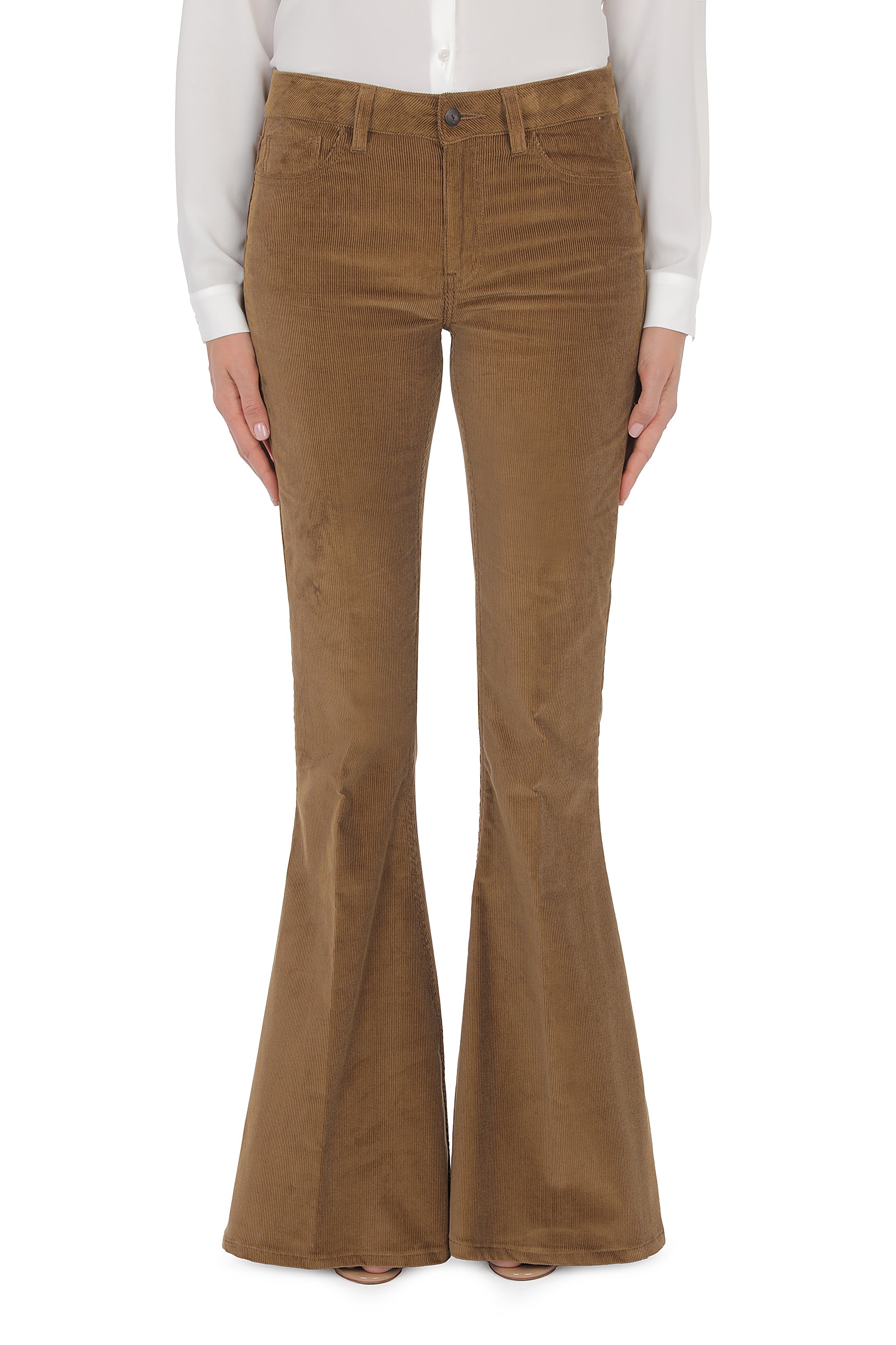 Dondup Karen DP858 pantalone donna cammello skinny velluto