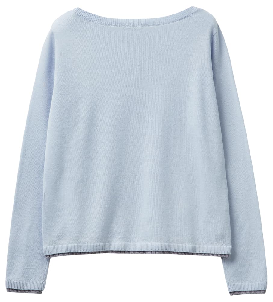 Benetton Maglieria G/C Maglia Donna Lana Extrafine Bicolor