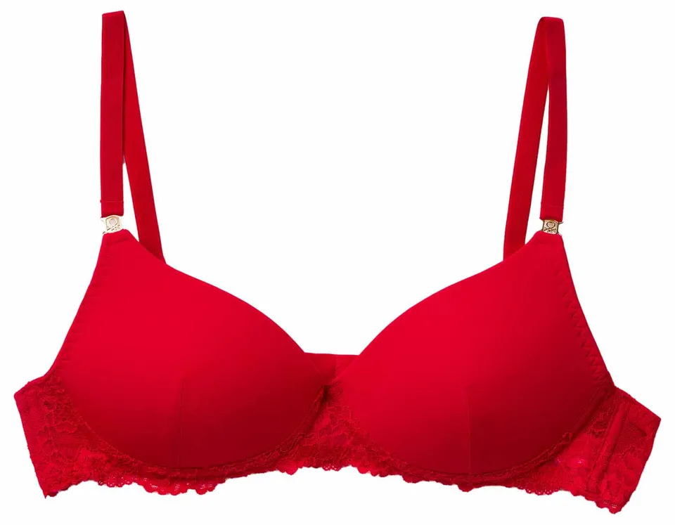 Benetton 3LEG1R027 Reggiseno Donna Imbottito Rosso XS