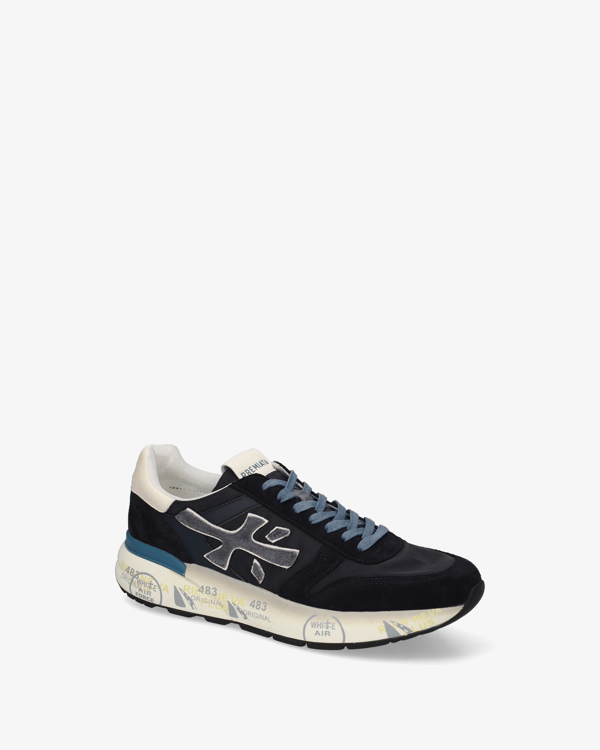Premiata Mick 7716 Sneaker Uomo Blue Tessuto Suede