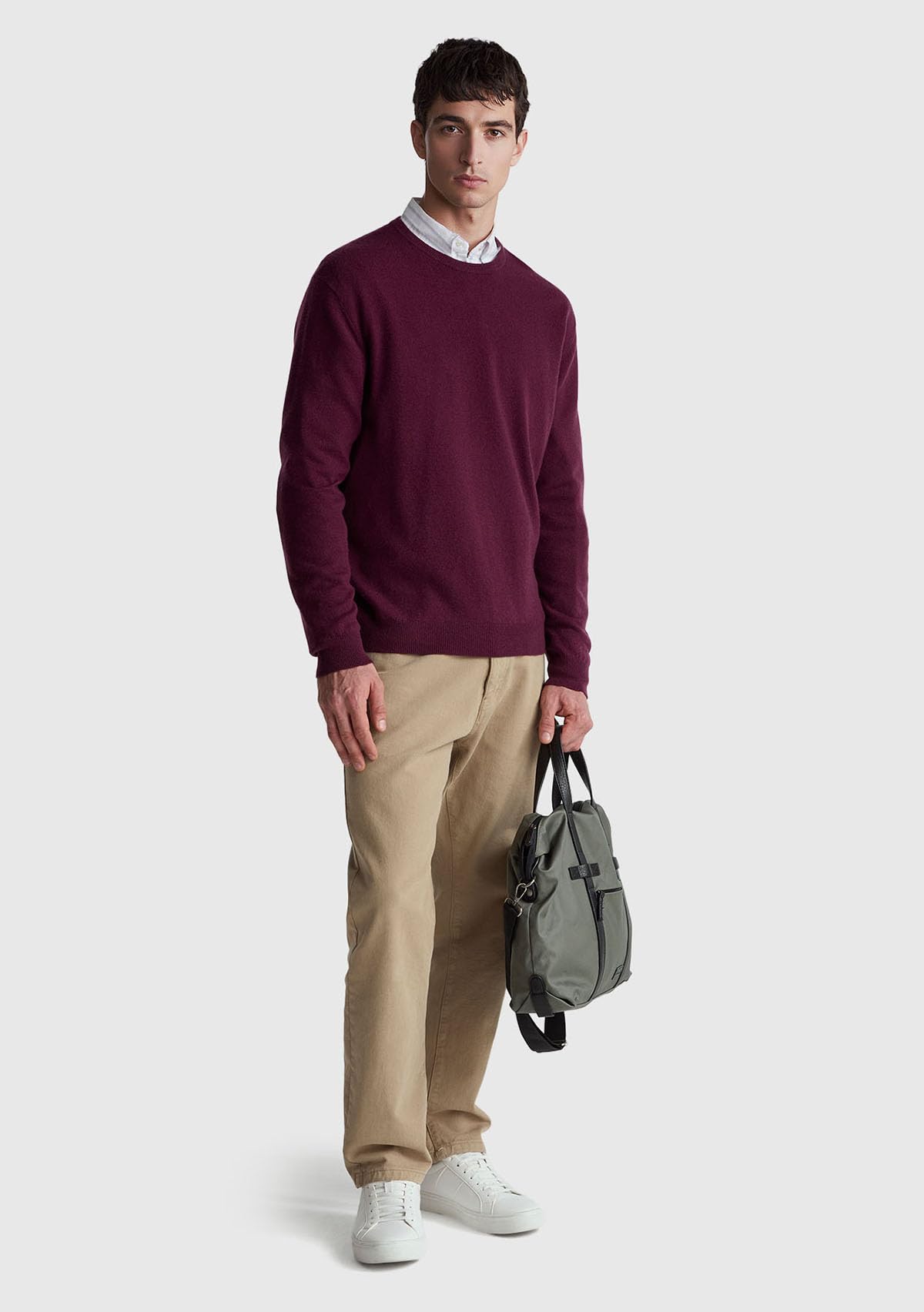 Benetton 1002u1g34 maglia girocollo uomo manica lunga