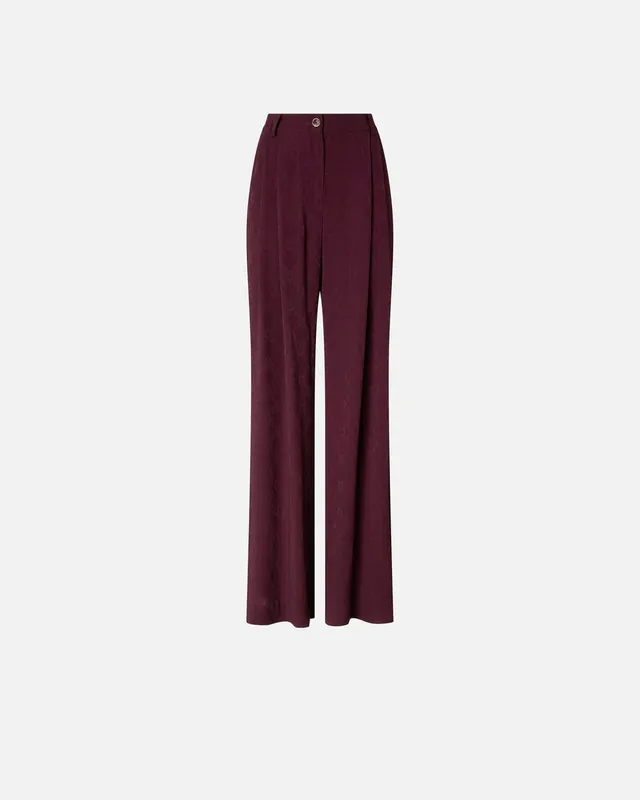 Pinko Ruth 106203 A33H pantalone jacquard Bordeaux donna