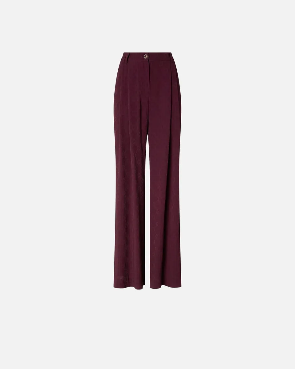 Pinko Ruth 106203 A33H pantalone jacquard Bordeaux donna
