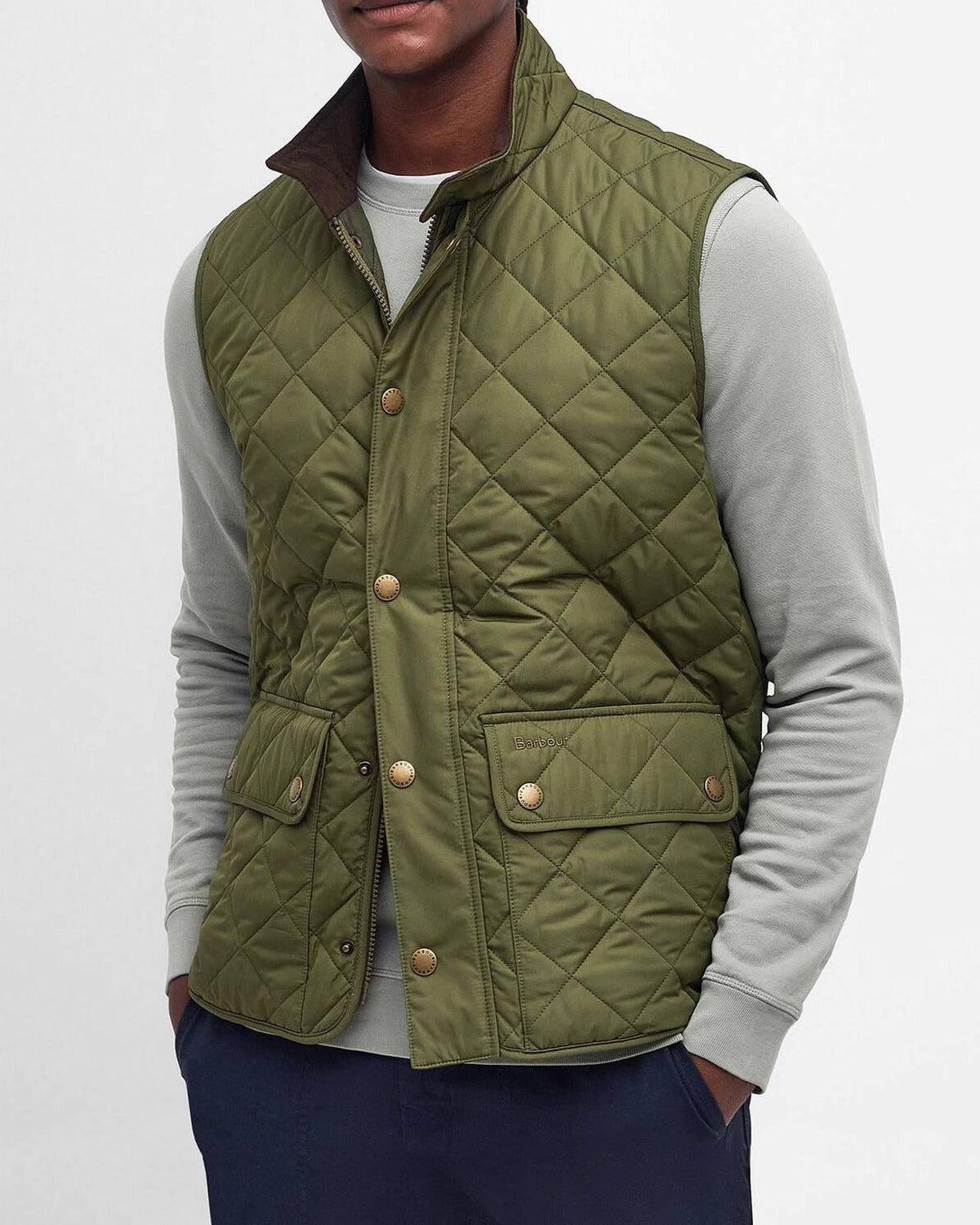 Barbour New Lowerdale MGI0245 gilet uomo Dark Moss trapunta