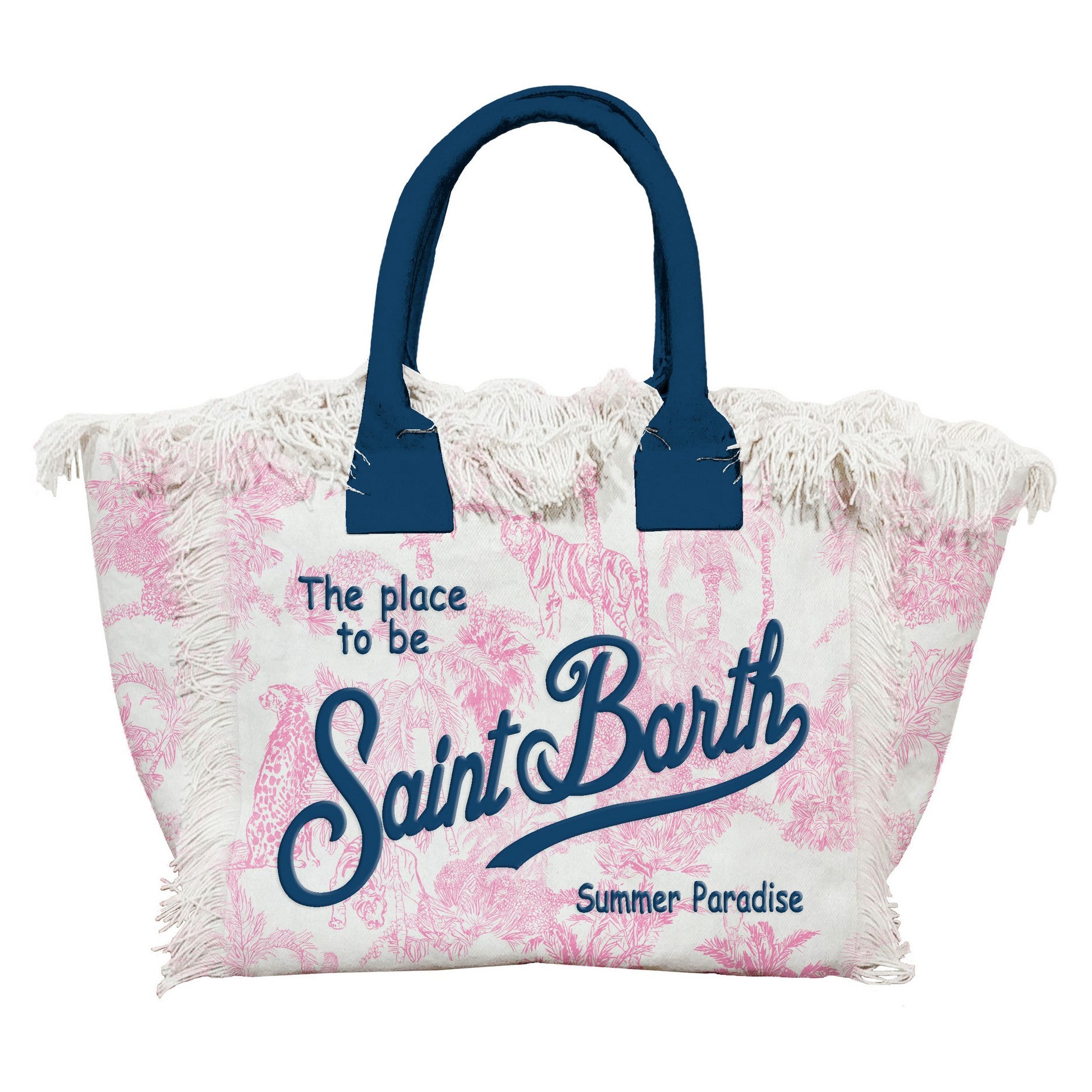 MC2 Saint Barth Colette 00650L Borsa Donna Jungle Bianco Rosa