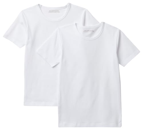 Benetton 3OP80M018 T-Shirt Bambino Set 2 Pezzi Grigio Bianco