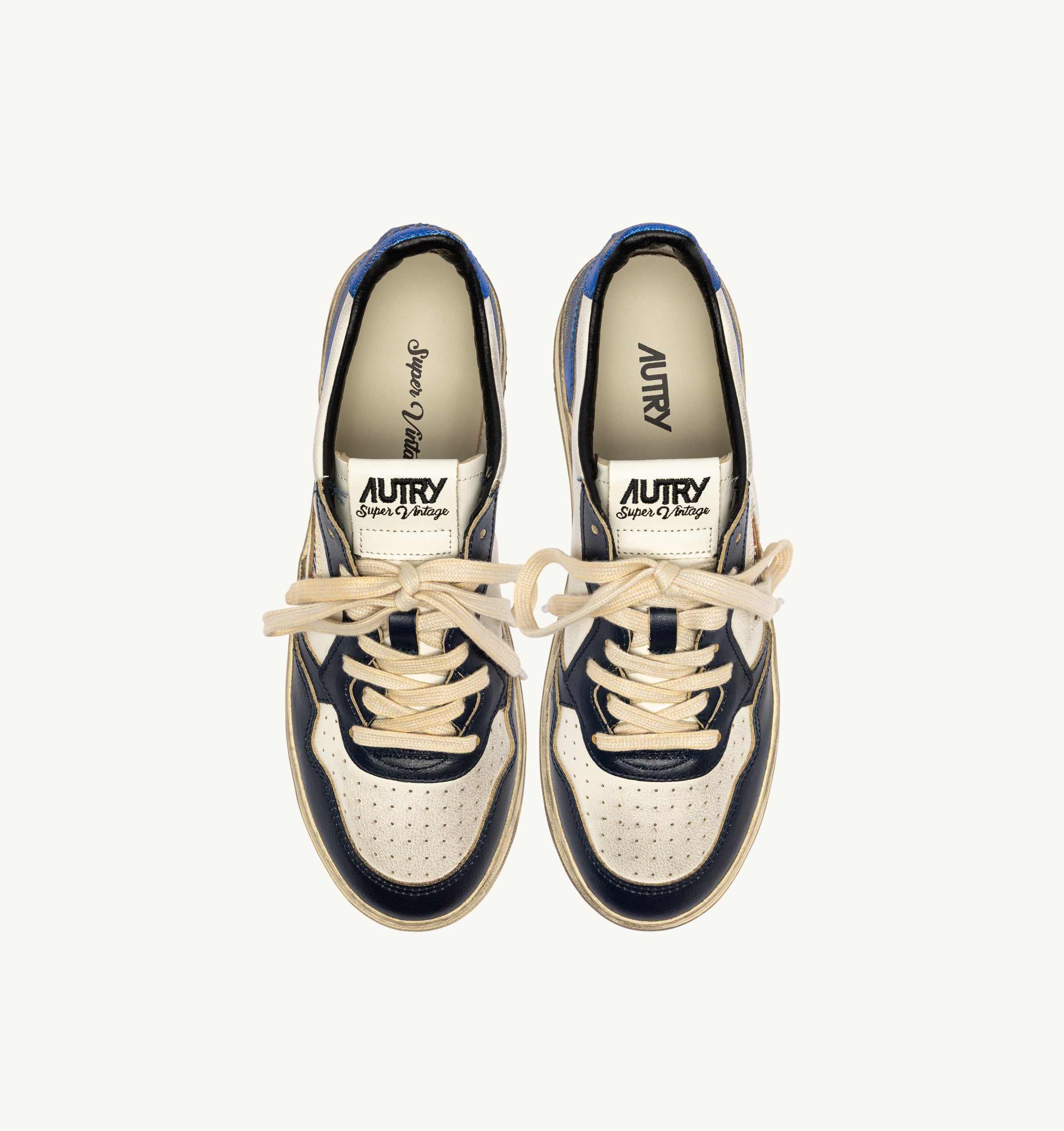 Autry Medalist Low AVLM-SV55 Sneakers Uomo Bianco Blu Vintage