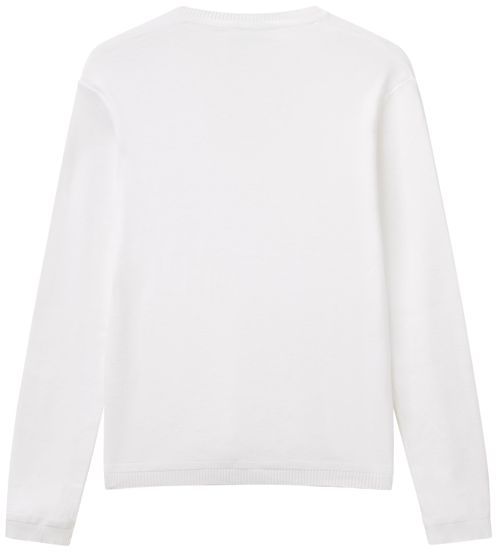 Benetton 1091d4625 Maglione Donna Bianco Scollo V XXS