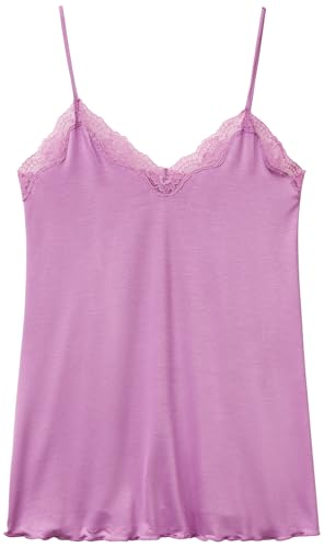 Benetton Canotta Donna S 3Z123H00J in Viscosa e Pizzo