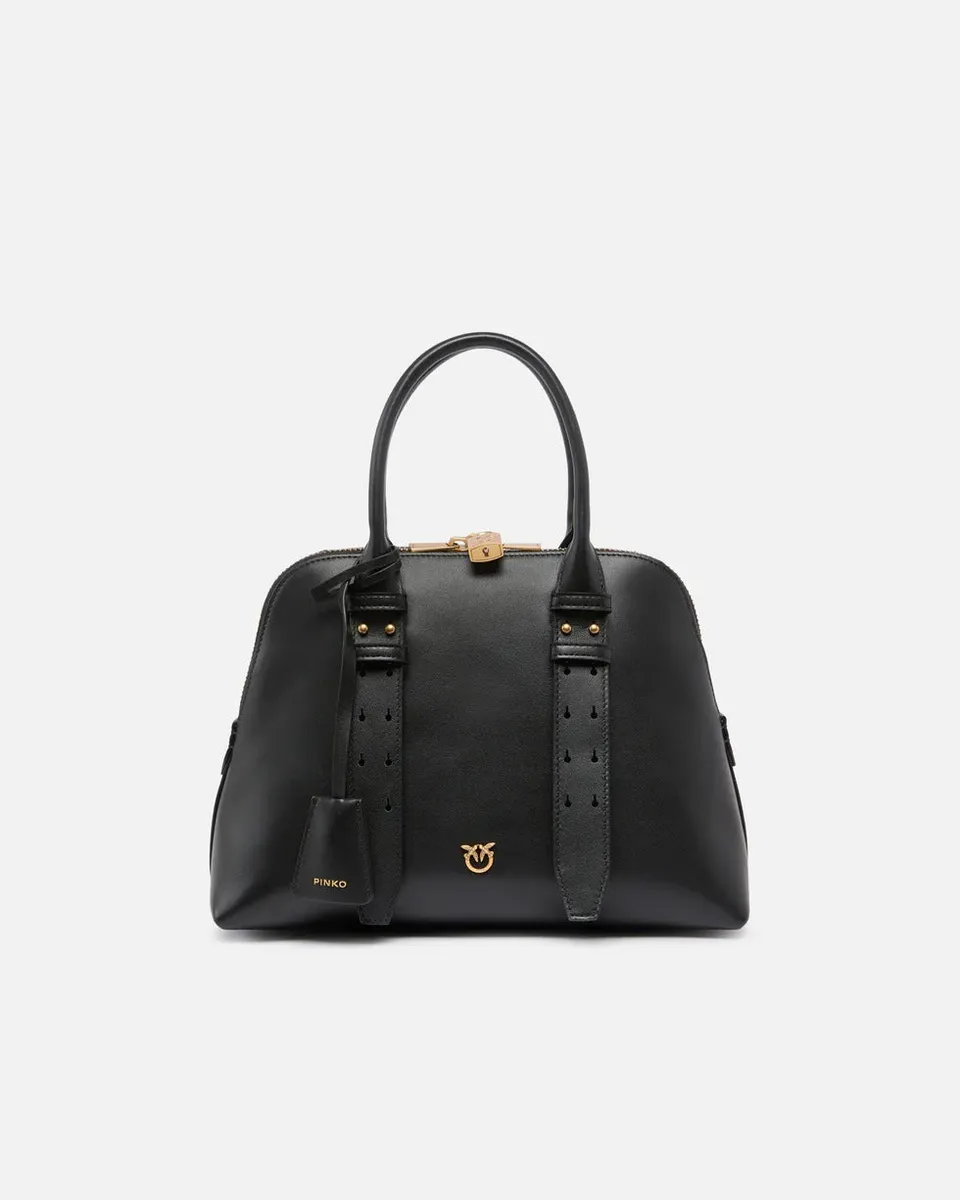 Pinko 105906 A0Q0 Escape Bowling Medium borsa nero antique gold