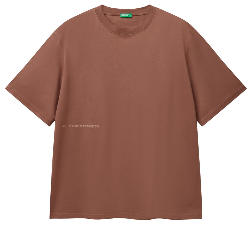 Benetton 30964m01w T-Shirt Pigiama Uomo Marrone M