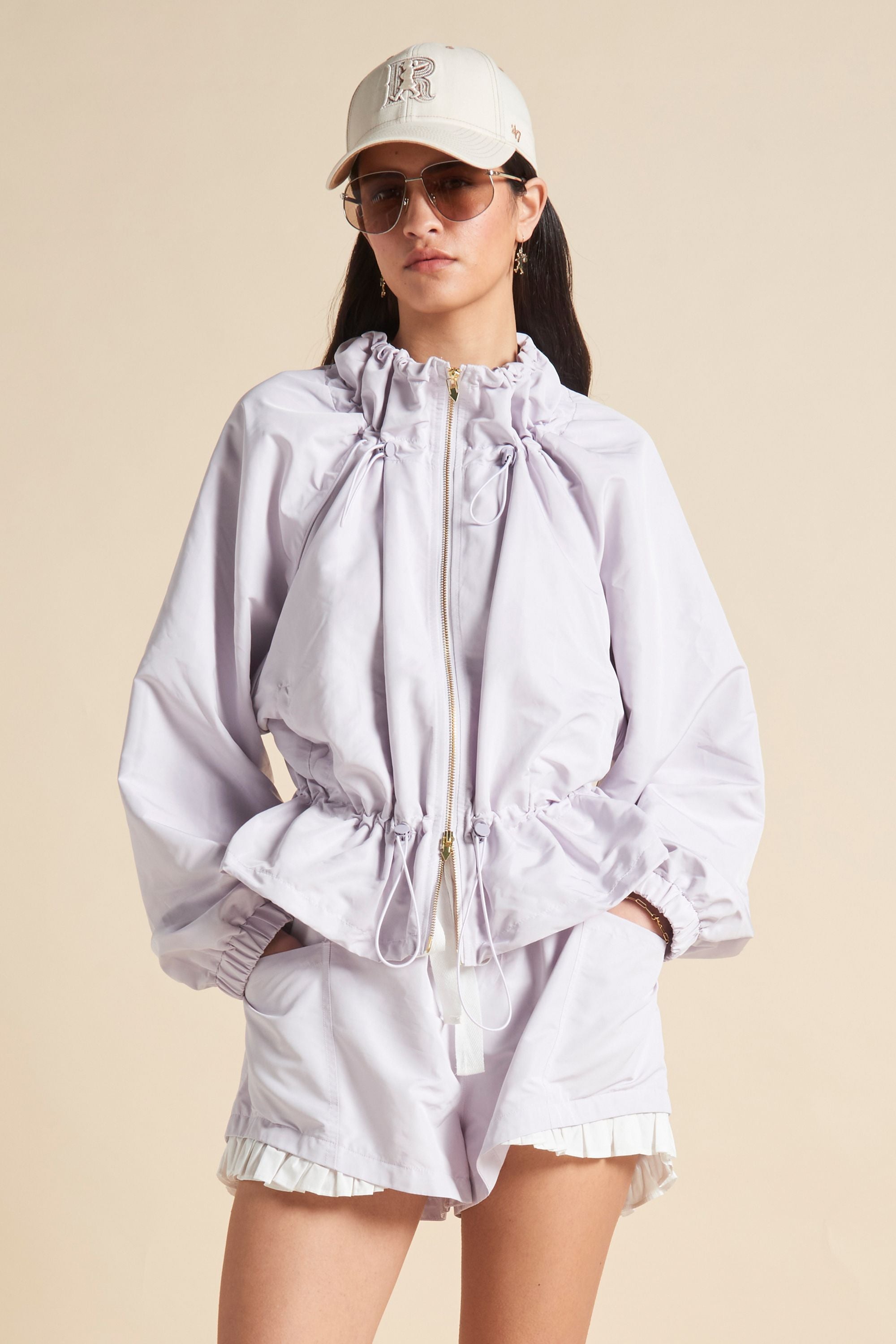 Karen Walker Devant Jacket giacca lilla tecnica