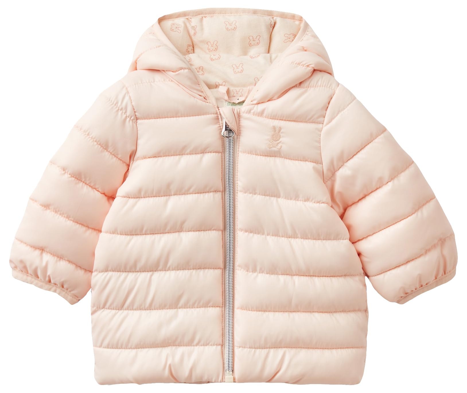 Benetton Giacca bimbi blu notte 56 con cappuccio orecchie