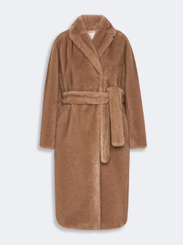 'S Max Mara Miss SMMMSS001 cappotto pelliccia beige