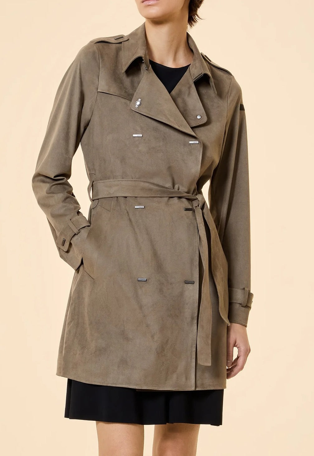 RRD Nabucco 26514 trench donna tobacco ecosuede