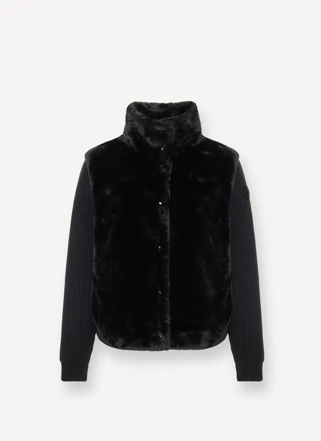 Colmar 20000001E Giacca Ibrida Ecopelliccia Black