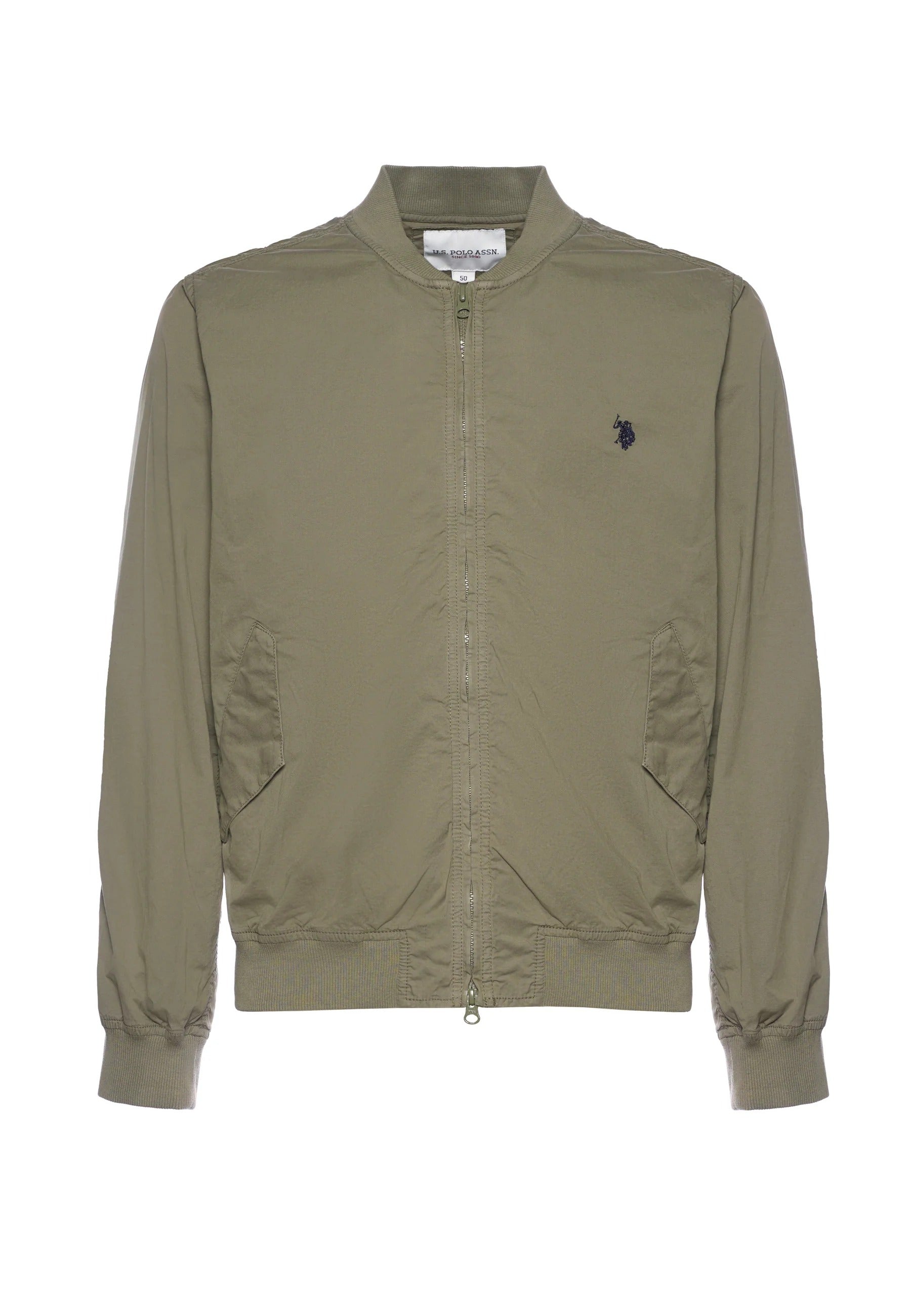 U.S. Polo ASSN. US43125004 Giacca Bomber Uomo Cachi Cotone