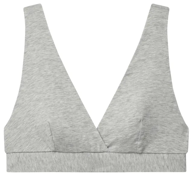 Benetton Intimo Triangolo Vela Reggiseno Grigio Melange Cotone