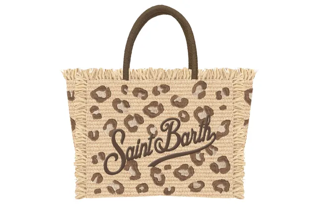 MC2 Saint Barth Vanity Mini Straw borsa paglia leopard beige