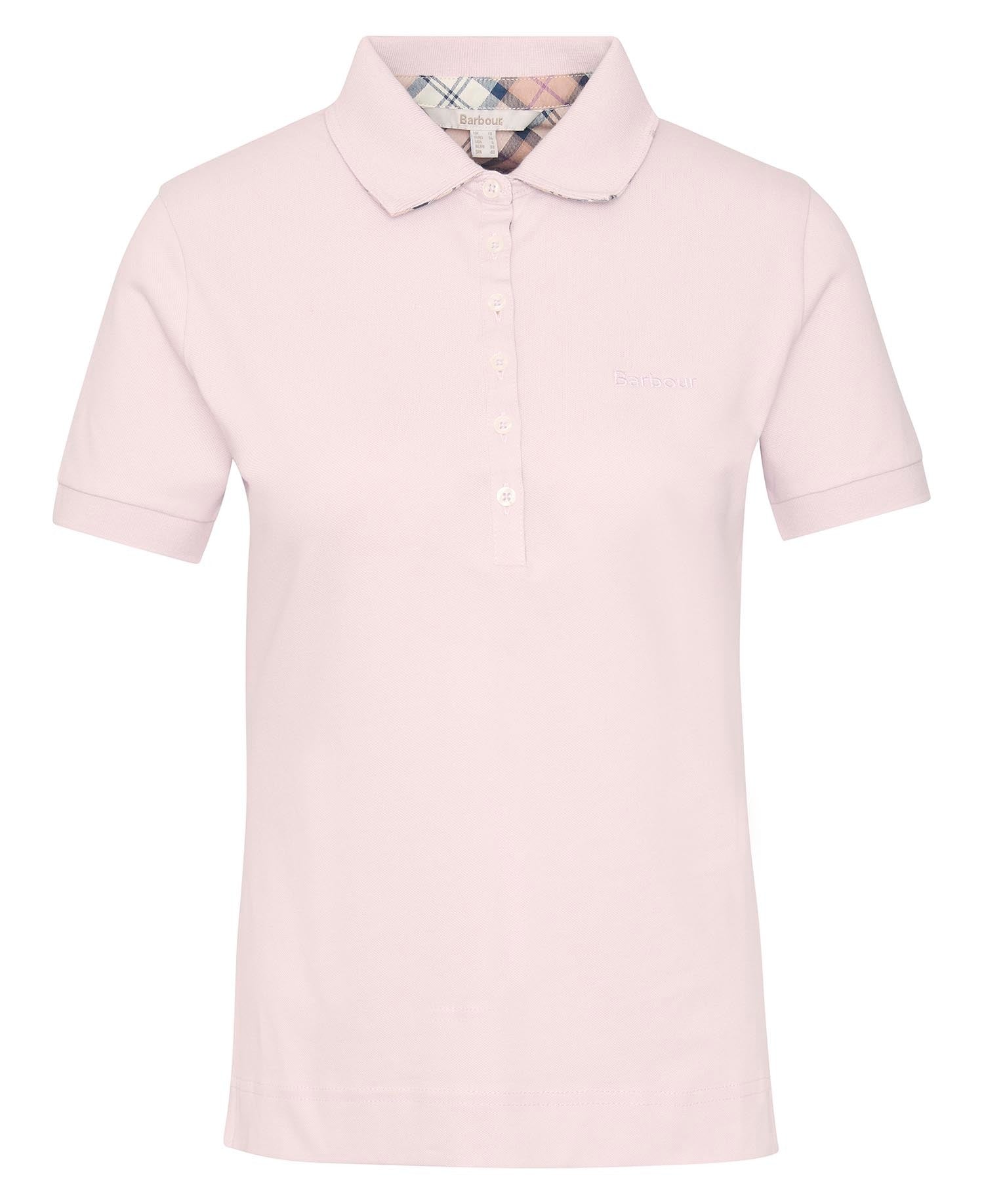 Barbour LML0634 Polo Donna Rosa Cotone Tartan