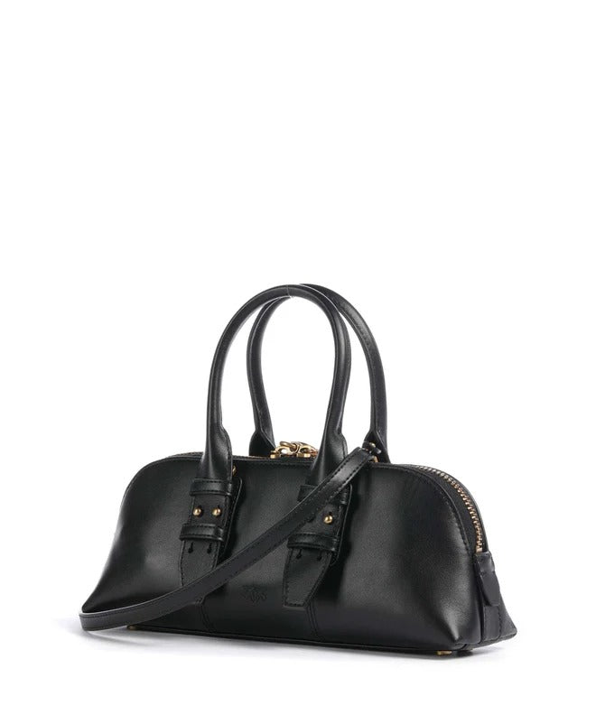 Pinko Bowling Escape 105334 A0QO Borsa Nero Oro Pelle