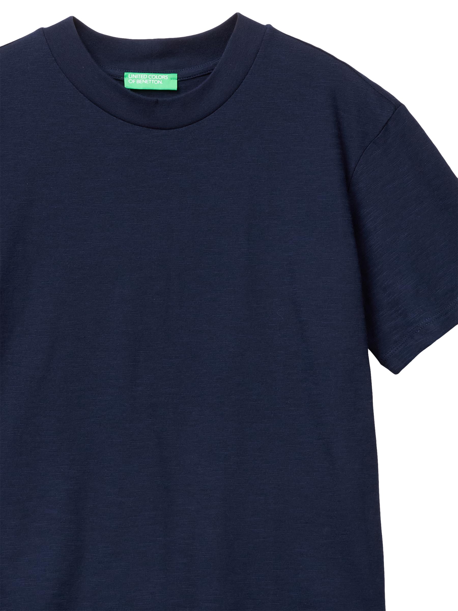 Benetton T-Shirt Donna Jersey Blu Taglia Blu