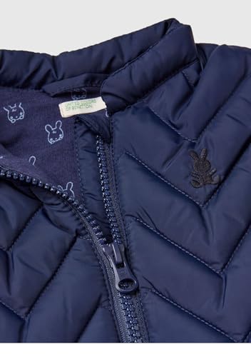 Benetton Gilet Imbottito Bimbo Collo Coreana Coniglietti