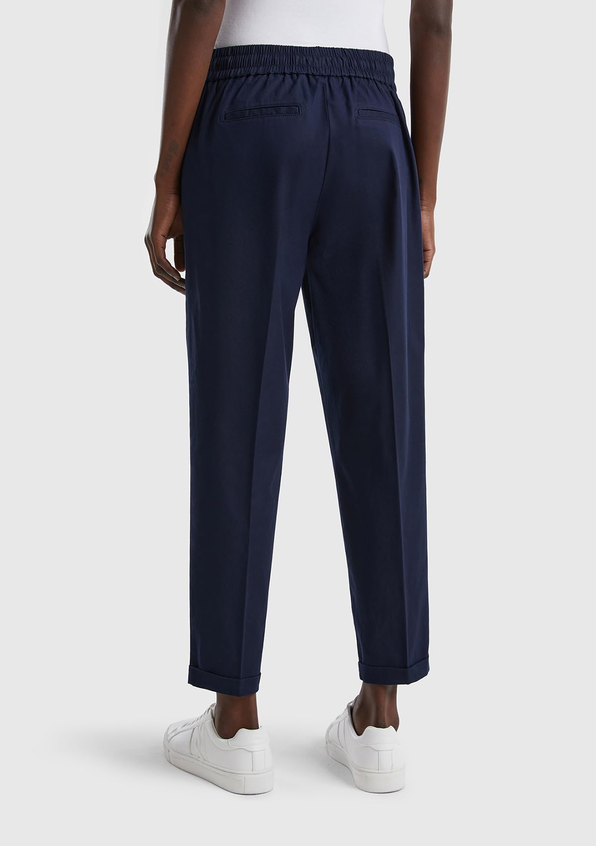 Benetton Pantaloni Joggers Donna Cotone Blu Scuro