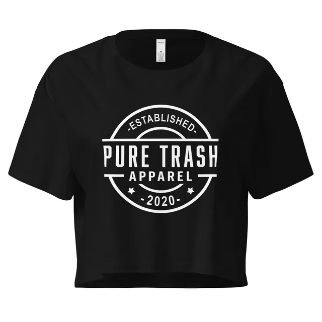 Pure Trash Collection Established Crop Top Donna Bone M cotone