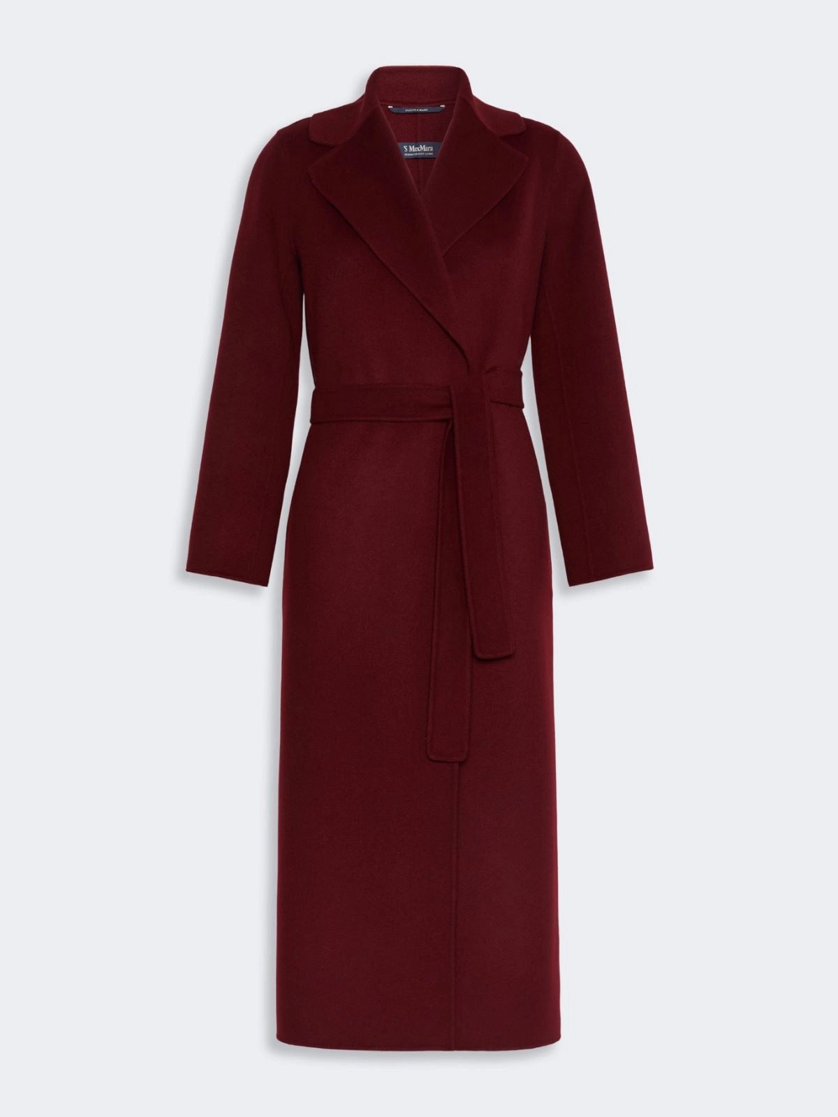 'S Max Mara Poldo 014 cappotto donna bordeaux lana vergine