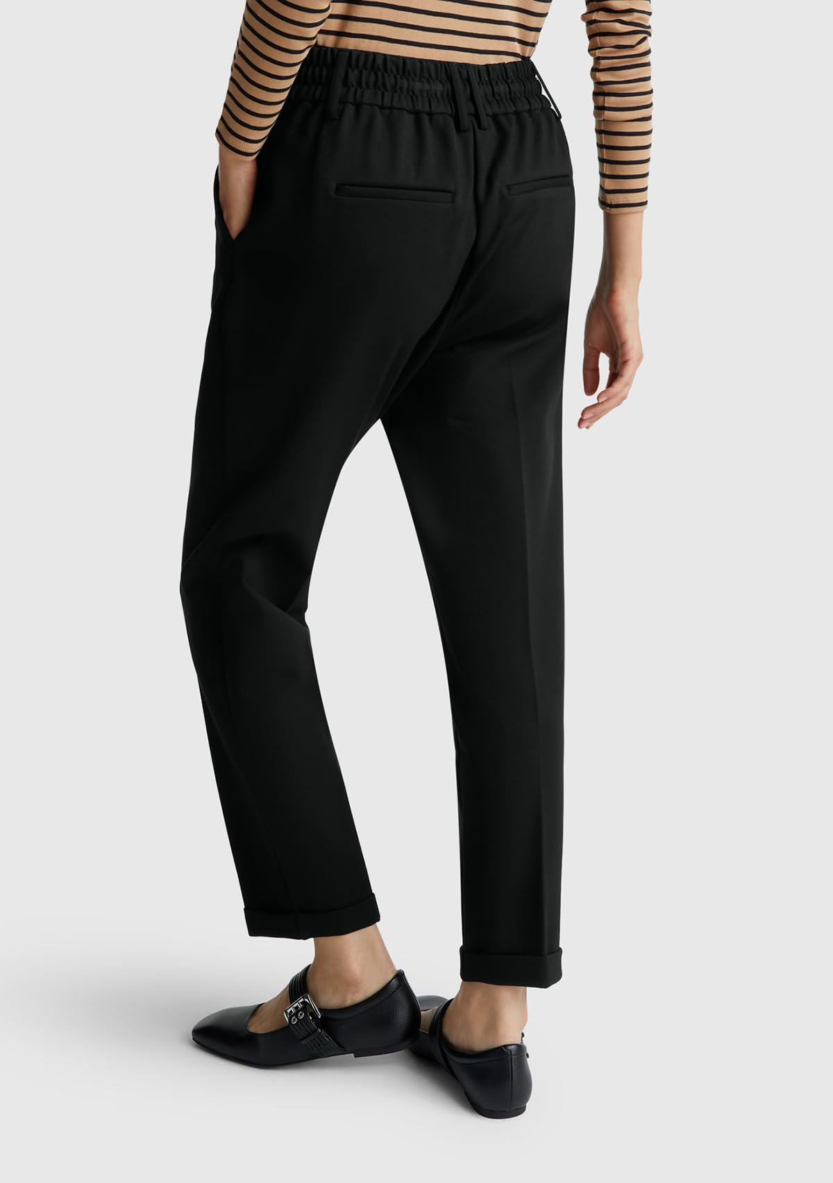 Benetton Pantaloni Donna Casual Nero 100