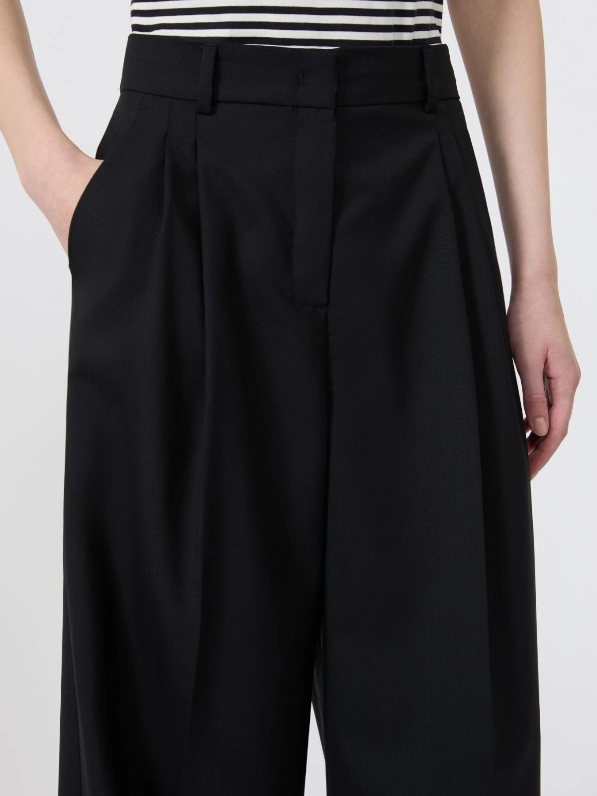 Weekend Max Mara Ovvio Pantalone Donna Nero Lana
