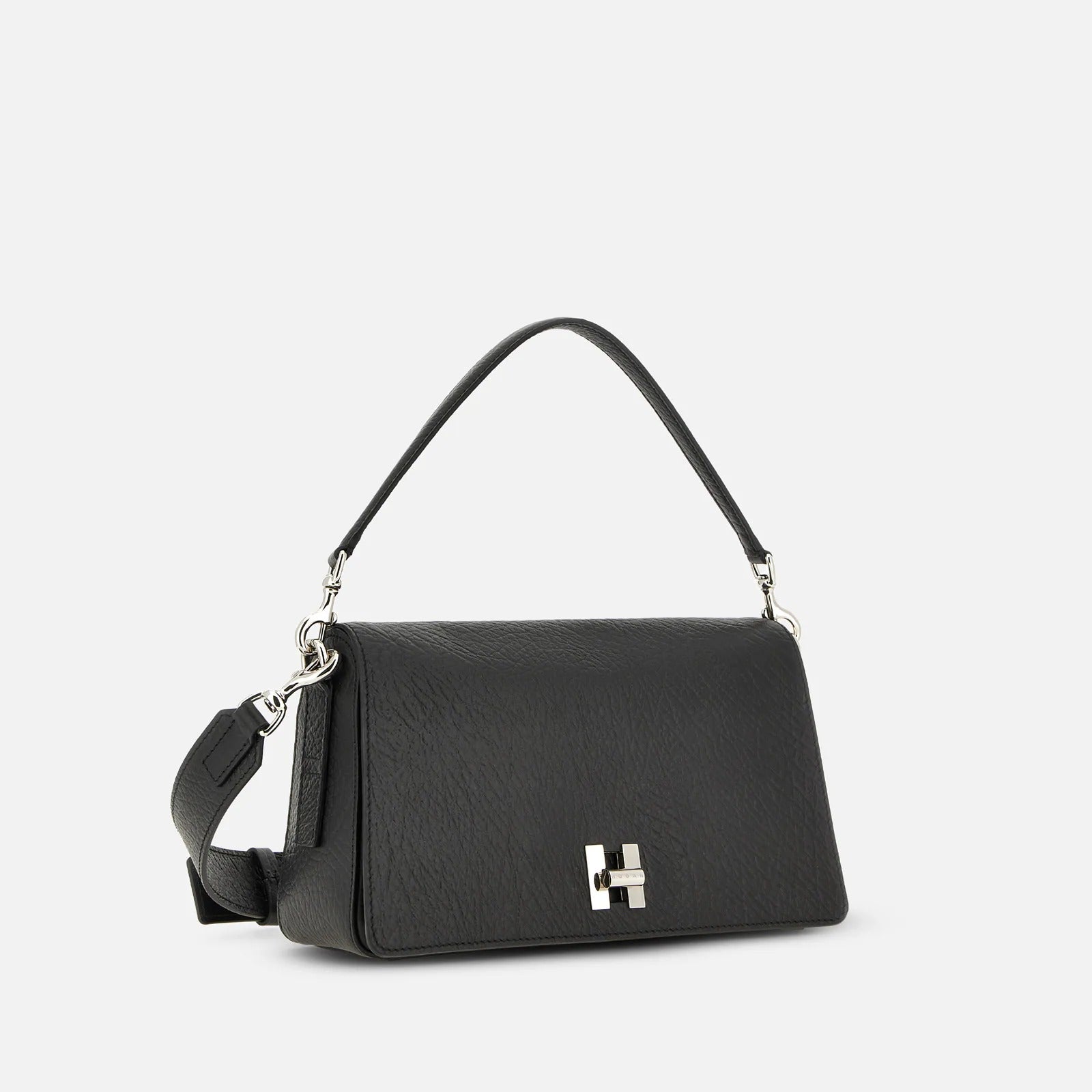 Hogan H-Turn KBW01YI1200VJGB999 Borsa Flap Nera Pelle