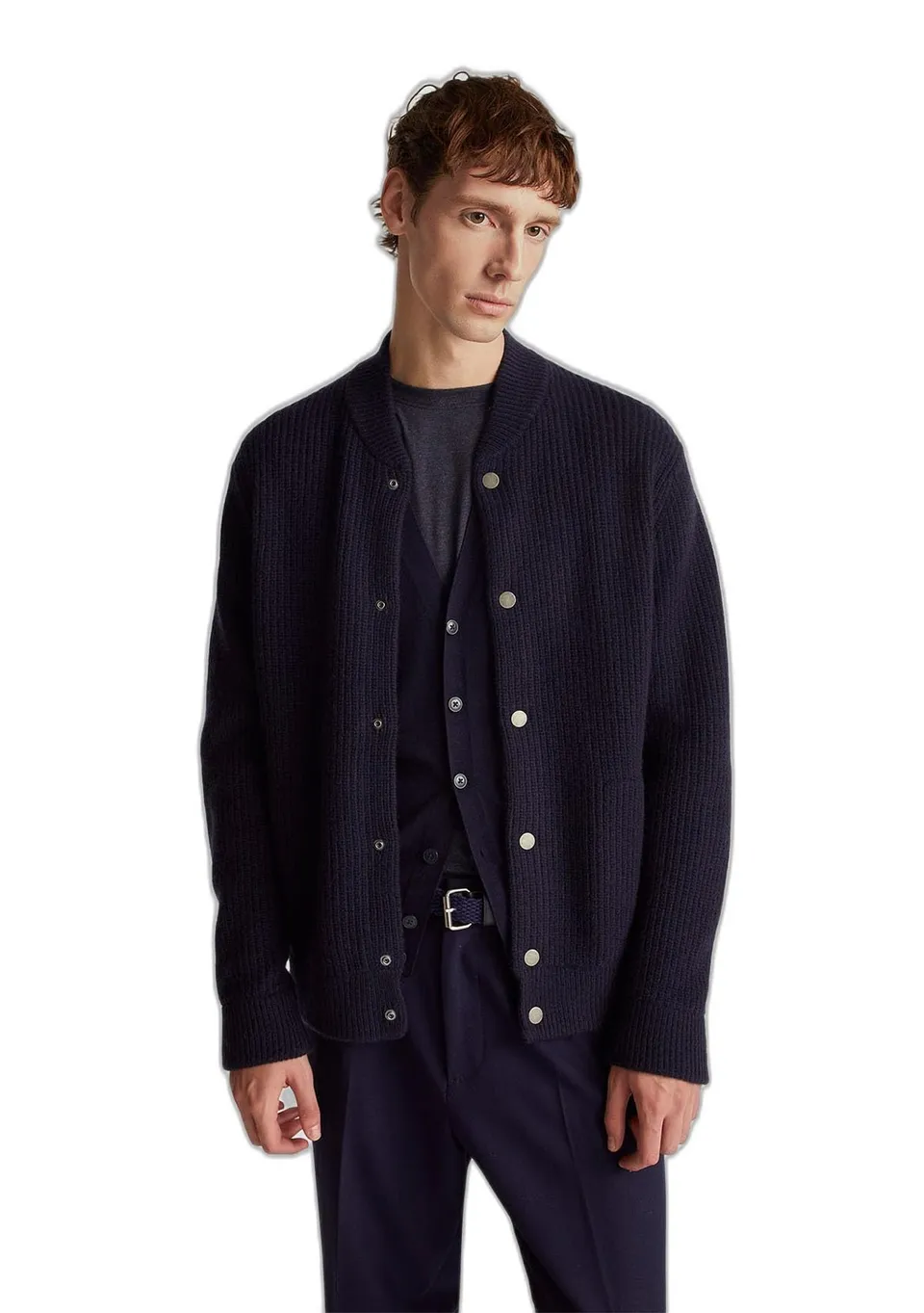 Benetton Maglieria 18ayu5019 Cardigan Uomo XS bomber
