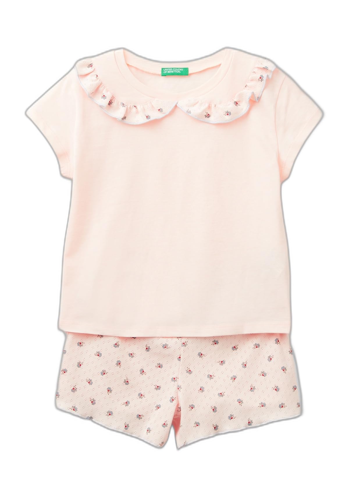 Benetton 30960p061 pigiama bambina M t-shirt+short jersey