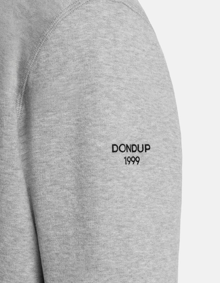 Dondup UF775 felpa uomo Grigio puro cotone