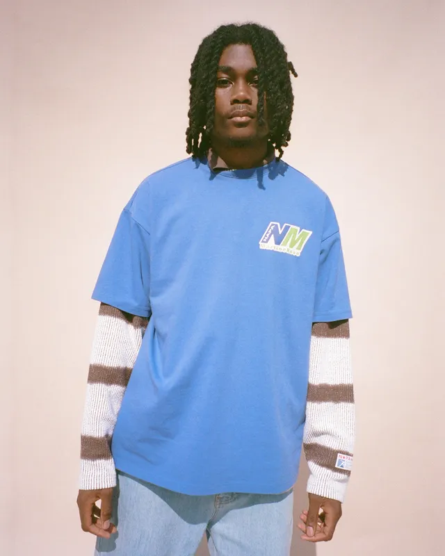 Martine Rose Ocelot T-Shirt blu Dazzling Blue cotone oversize