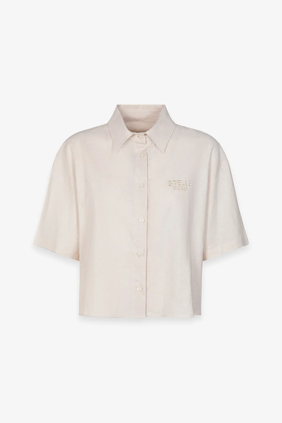 Gaelle Paris GAABW10025 Camicia Avorio Misto Lino