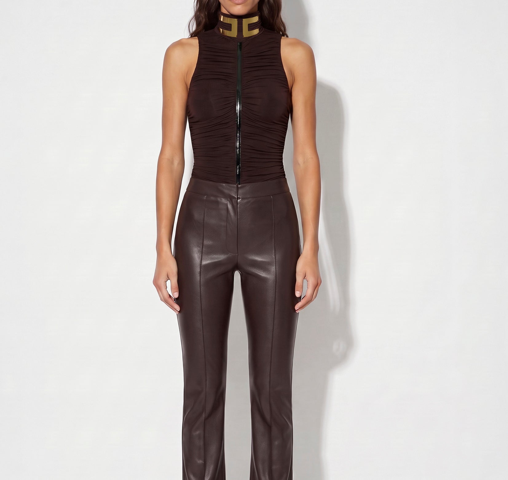 Elisabetta Franchi BO05267E2 body dark chocolate viscosa