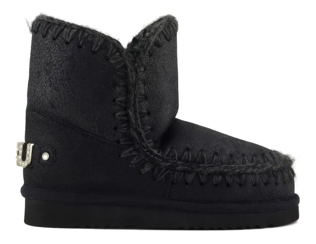 Mou Eskimo 18 FW101036B stivaletti donna Cracked Black strass