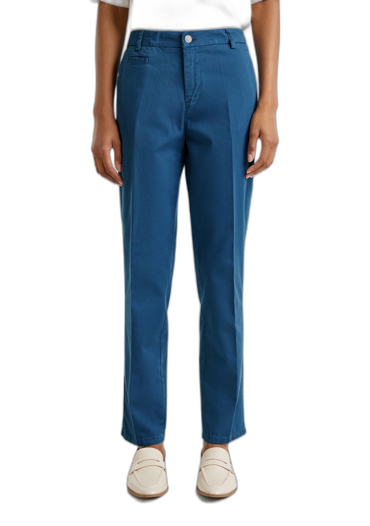 Benetton 4gd7df061 pantaloni donna avio 38 chino slim