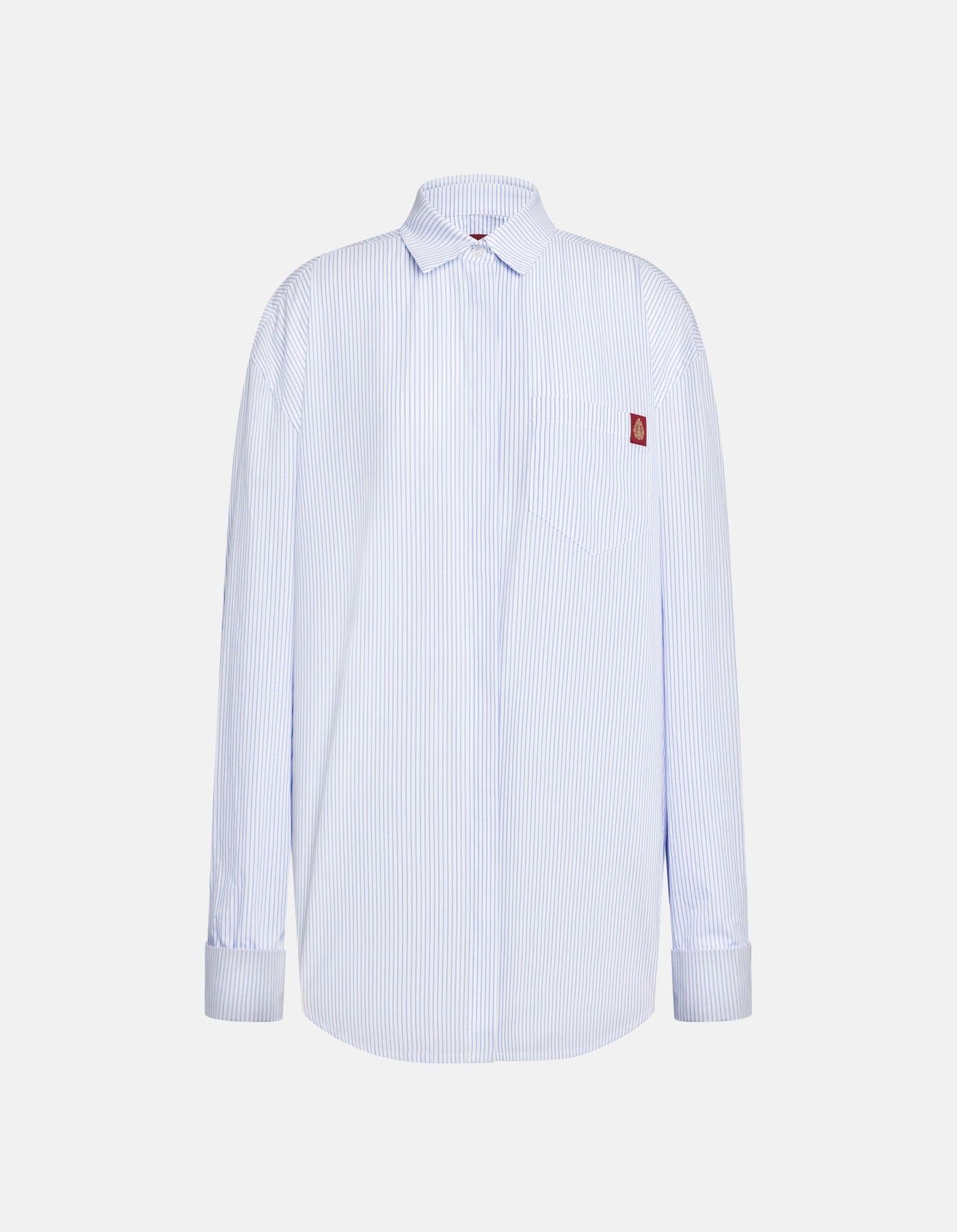 Dondup DC524T EF0178D camicia celeste righe cotone over