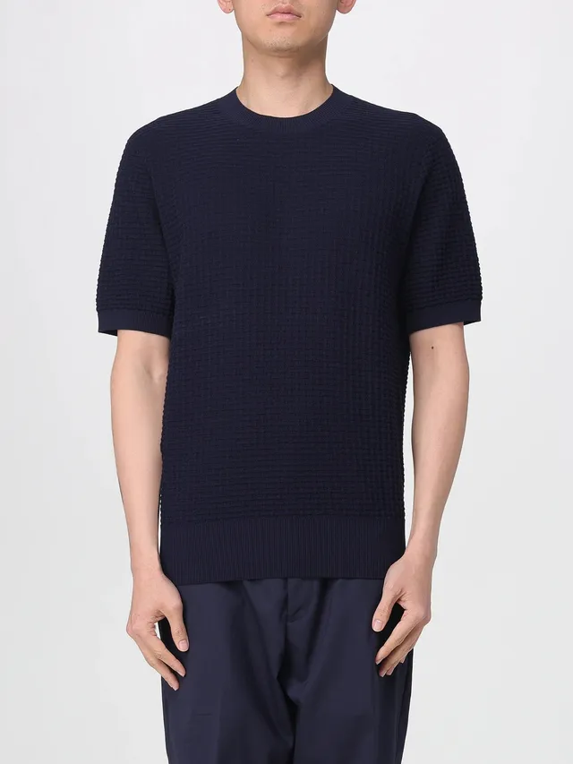 Kangra 3015 21 maglia uomo cotone blu punto alveare taglia 50