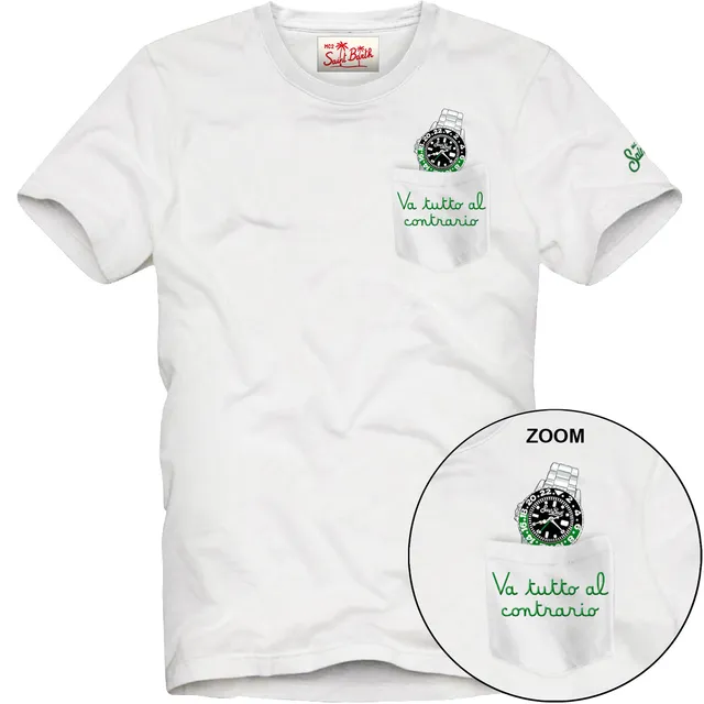 MC2 Saint Barth Austin 00129L t-shirt uomo bianca orologio