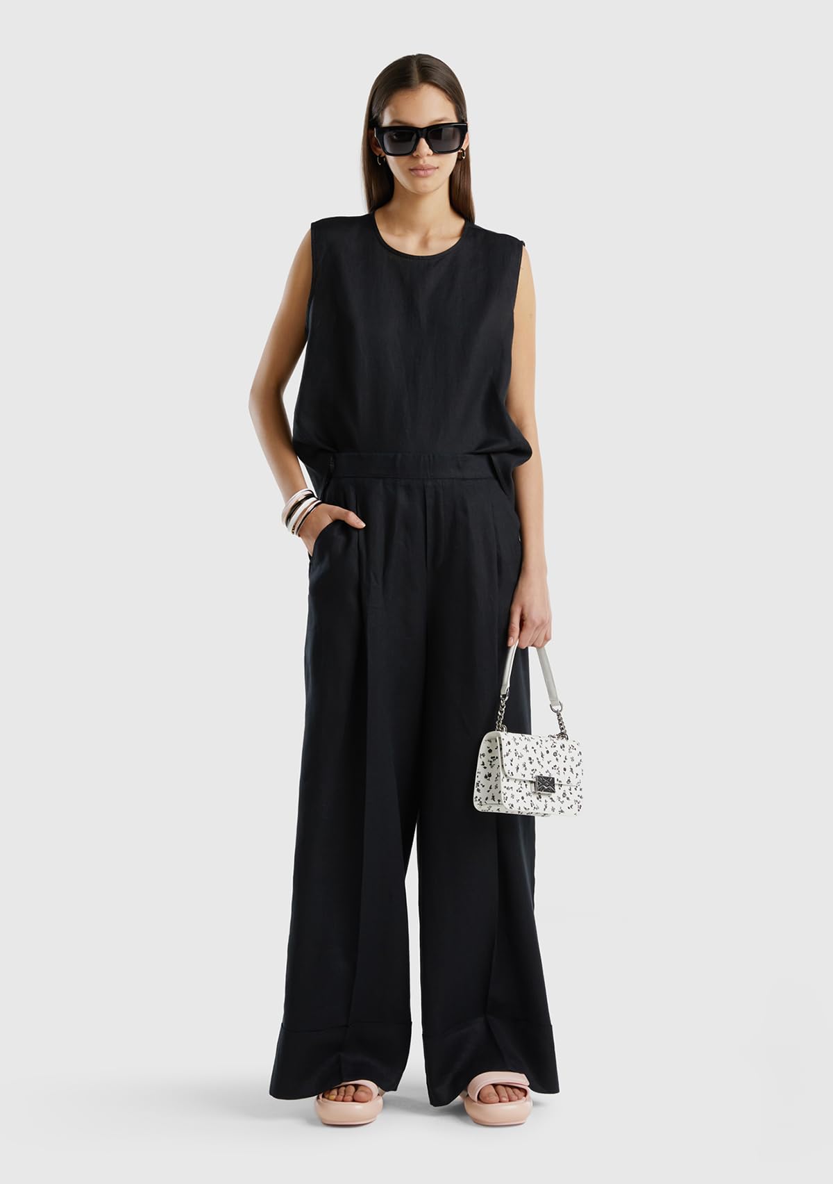 United Colors of Benetton Pantaloni Palazzo Lino Donna M