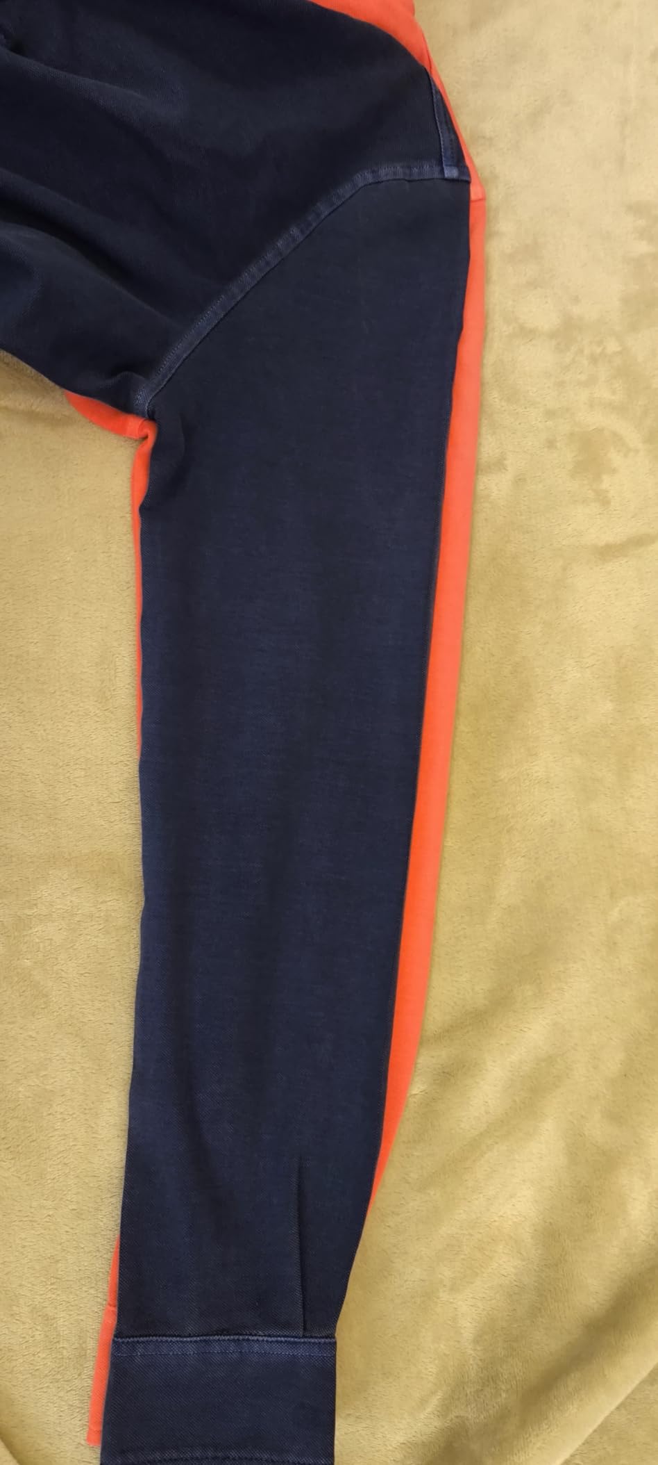 Benetton 3wg9u3026 Polo Uomo Blu Manica Lunga Cotone